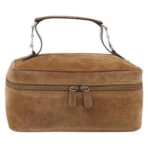 Gucci Suede Vanity Cosmetic Pouch Brown